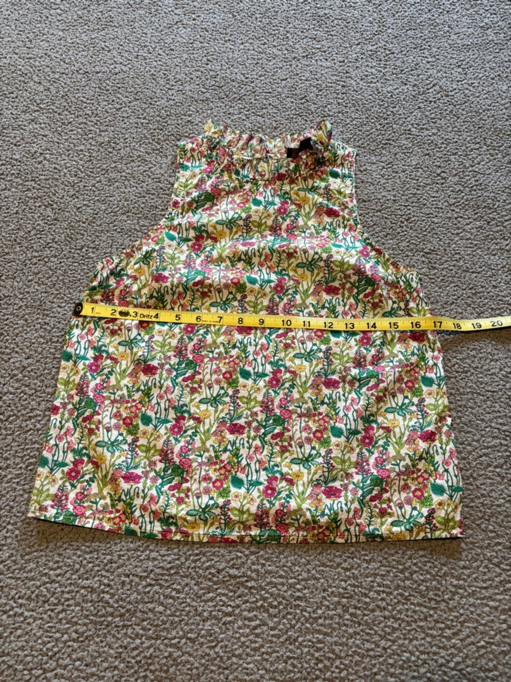 EUC - J Crew X Liberty Ruffled Neck Sleeveless Blouse (100% Cotton) - Picture 5 of 11